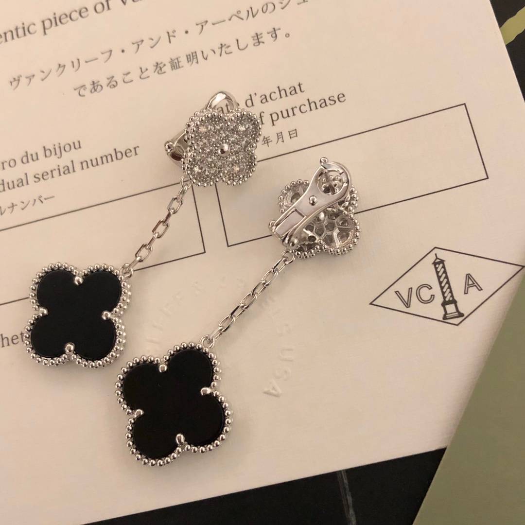 Van Cleef Arpels ヴァン クリーフアーペル レディース ピアス フリヴォル ブローチ モチーフピアス 上品なアクセサリー ギフト ゴールド - 画像 5