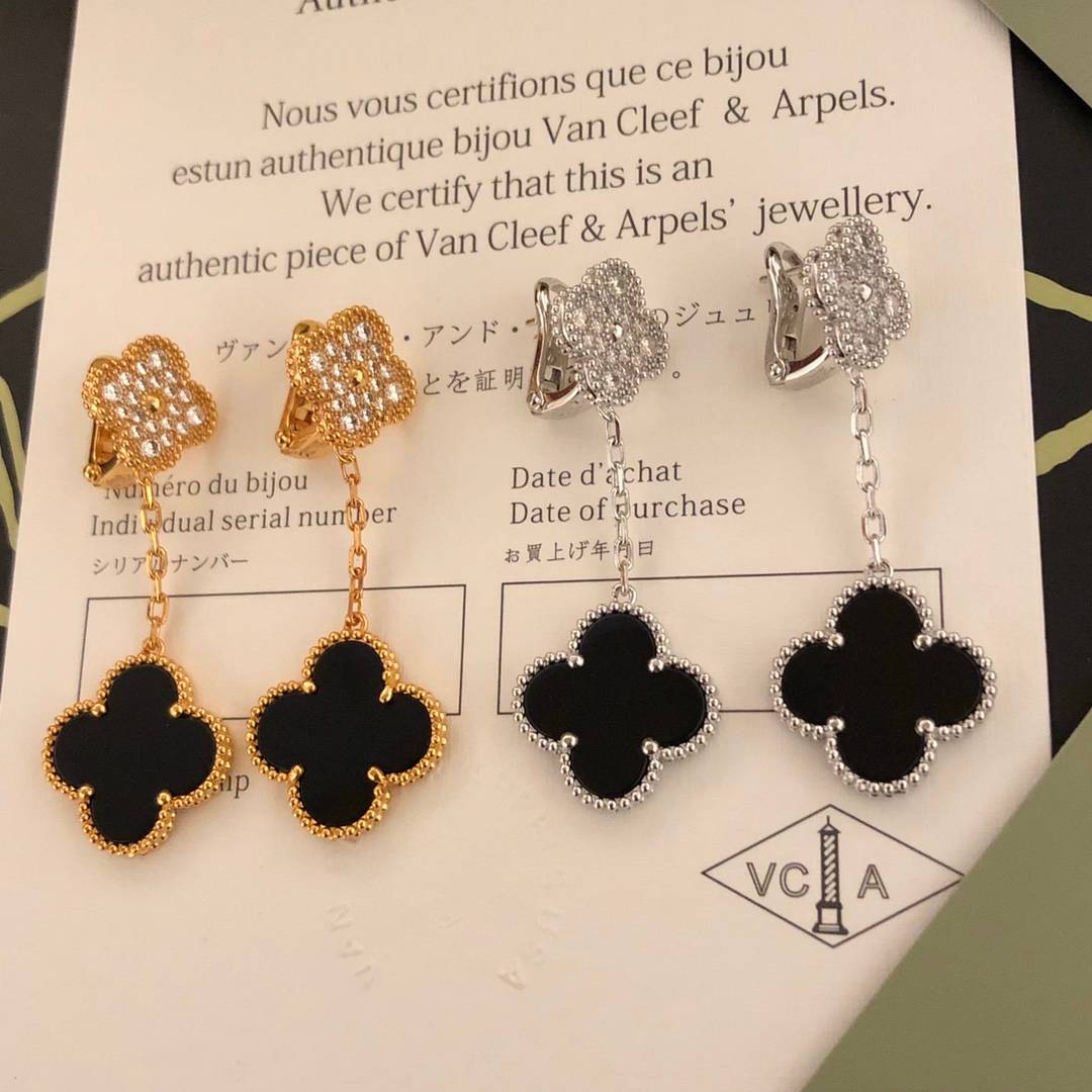 Van Cleef Arpels ヴァン クリーフアーペル レディース ピアス フリヴォル ブローチ モチーフピアス 上品なアクセサリー ギフト ゴールド - 画像 7