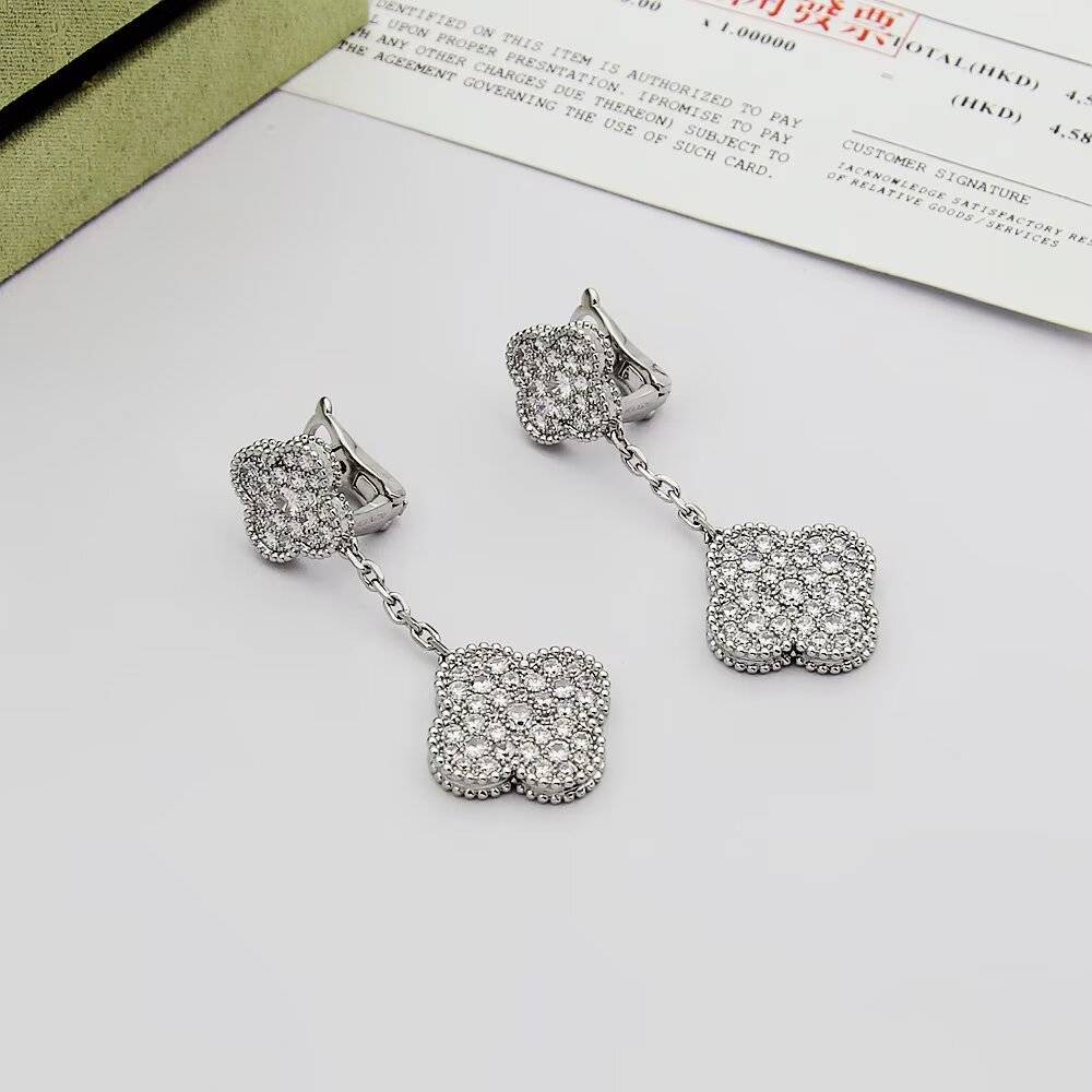 Van Cleef Arpels ヴァン クリーフアーペル レディース ピアス フリヴォル ダイヤモンド モチーフピアス エレガント ギフト - 画像 2