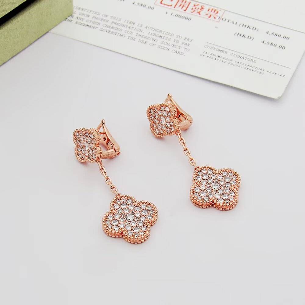 Van Cleef Arpels ヴァン クリーフアーペル レディース ピアス フリヴォル ダイヤモンド モチーフピアス エレガント ギフト - 画像 3