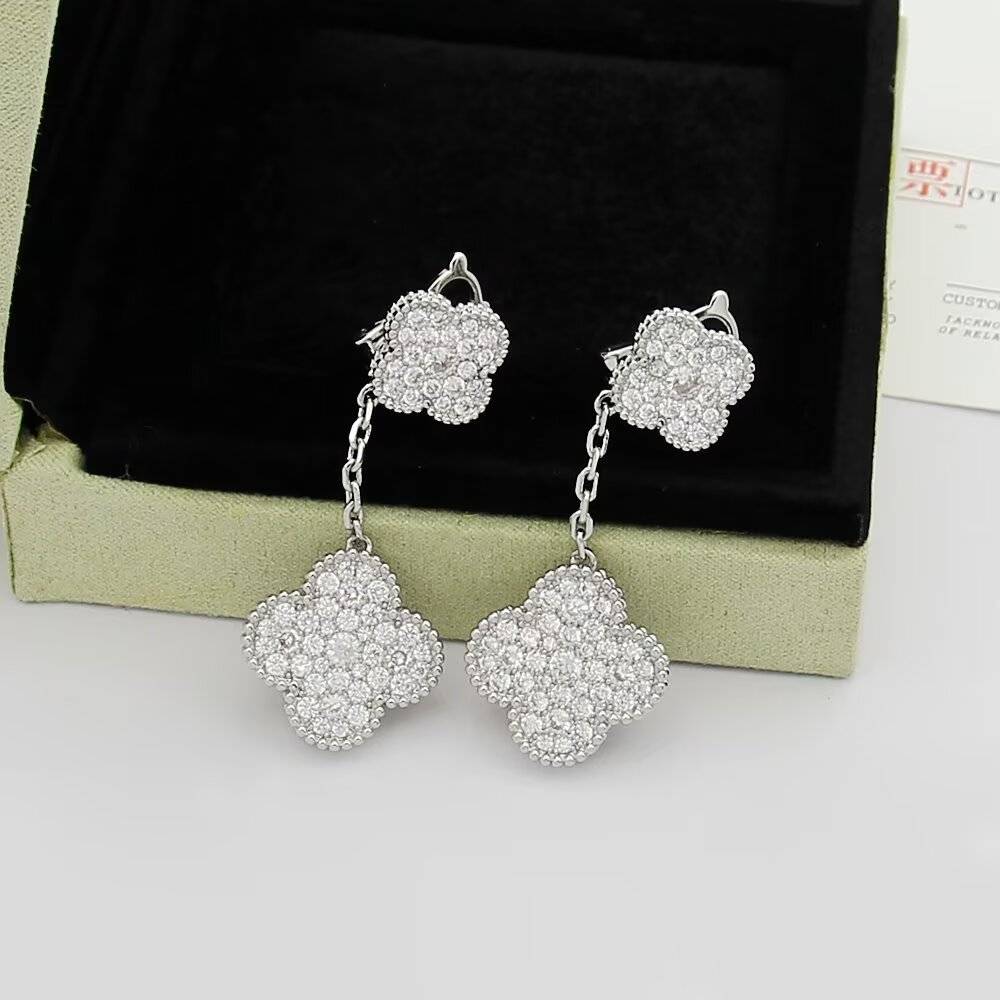 Van Cleef Arpels ヴァン クリーフアーペル レディース ピアス フリヴォル ダイヤモンド モチーフピアス エレガント ギフト - 画像 7