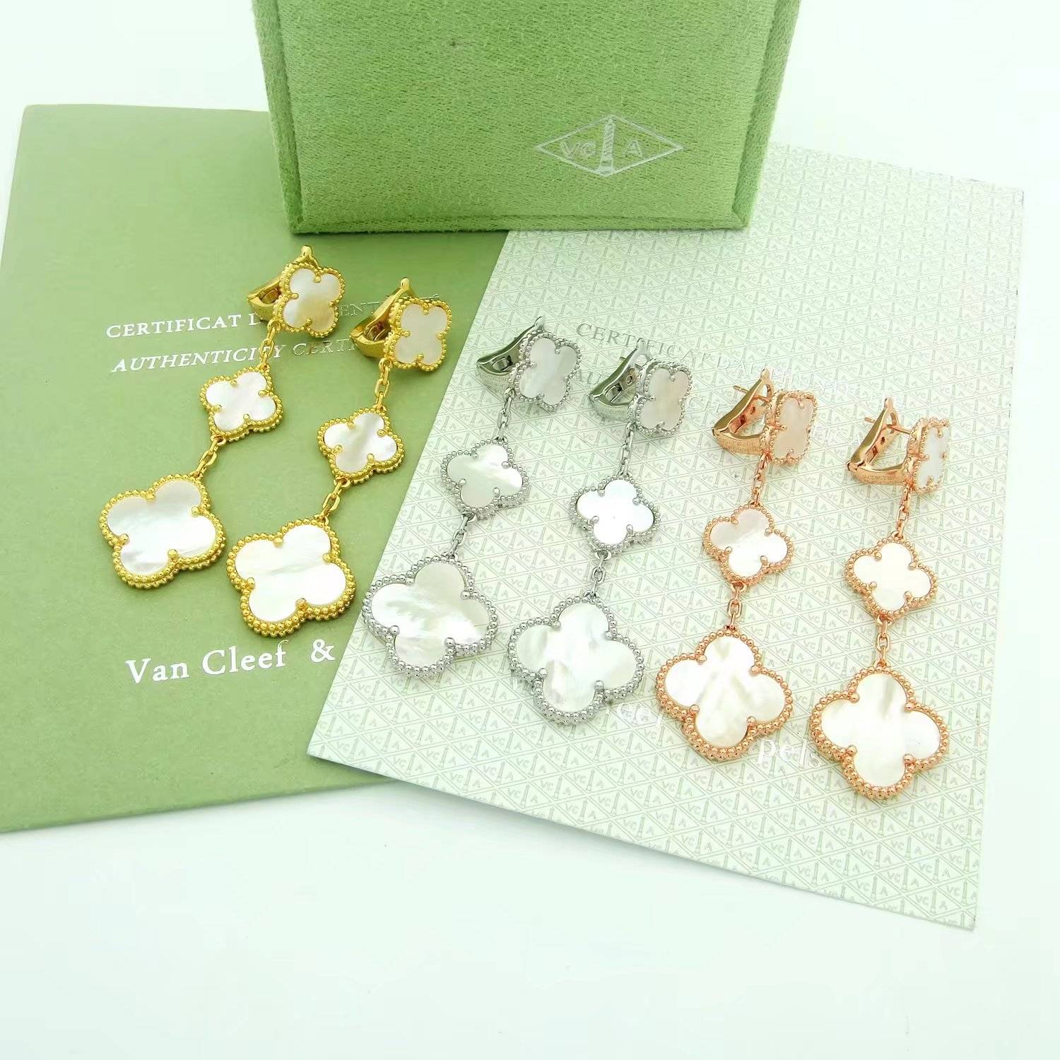 Van Cleef Arpels ヴァン クリーフアーペル レディース ピアス フリヴォル モチーフネックレス 上品なアクセサリー ギフト
