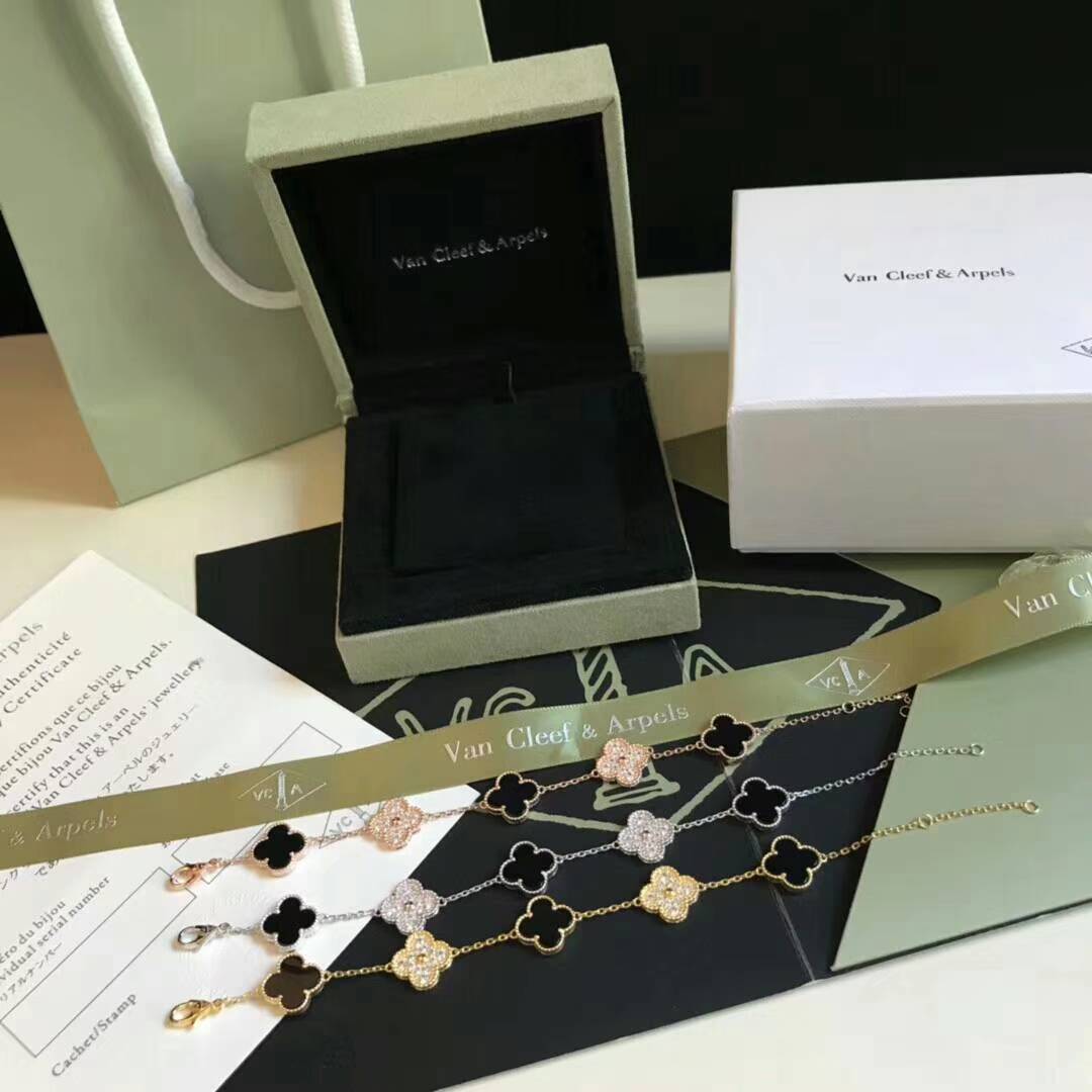 Van Cleef Arpels ヴァン クリーフアーペル レディース ブレスレット フリヴォル 四つ葉モチーフ ブランドブレスレット ギフト ゴールド