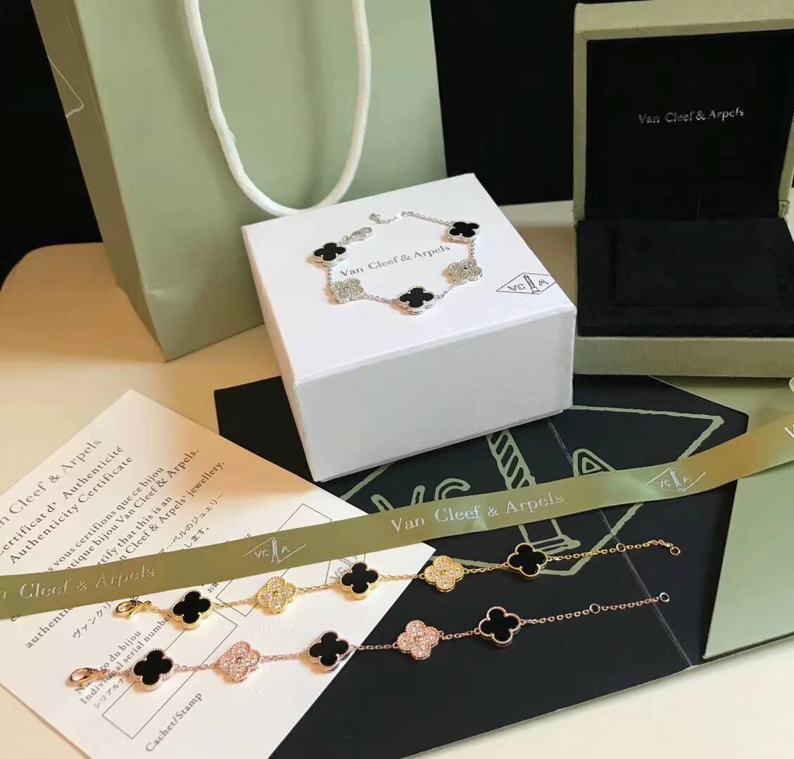 Van Cleef Arpels ヴァン クリーフアーペル レディース ブレスレット フリヴォル 四つ葉モチーフ ブランドブレスレット ギフト ゴールド - 画像 2