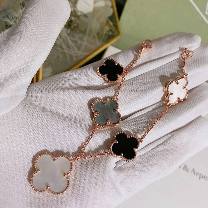 Van Cleef Arpels ヴァン クリーフアーペル レディース ブレスレット フリヴォル モチーフネックレス 上品なアクセサリー ギフト ローズゴールド - 画像 3