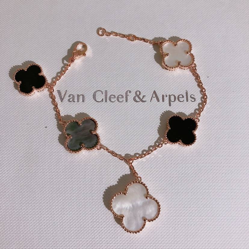 Van Cleef Arpels ヴァン クリーフアーペル レディース ブレスレット フリヴォル モチーフネックレス 上品なアクセサリー ギフト ローズゴールド - 画像 5