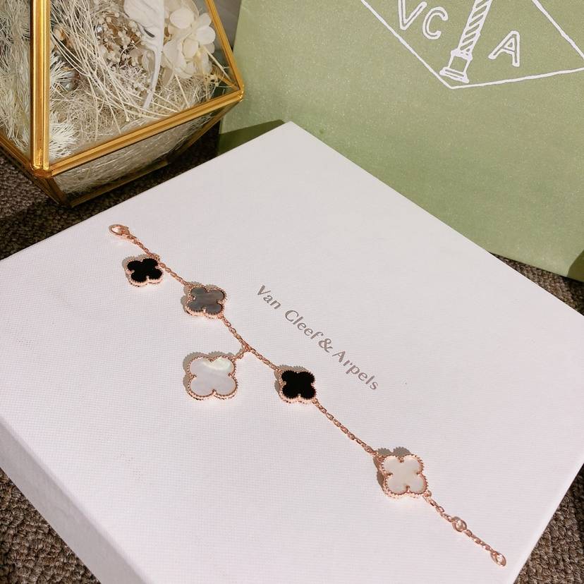 Van Cleef Arpels ヴァン クリーフアーペル レディース ブレスレット フリヴォル モチーフネックレス 上品なアクセサリー ギフト ローズゴールド - 画像 7