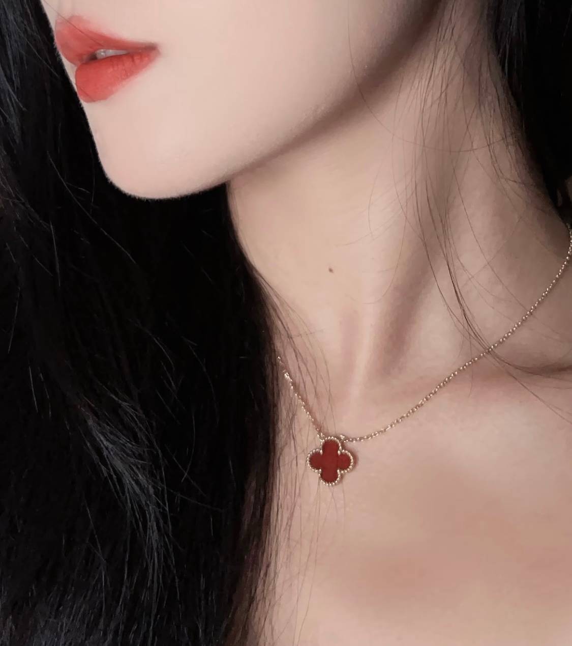 Van Cleef Arpels ヴァン クリーフアーペル レディース ネックレス フリヴォル モチーフネックレス 上品なアクセサリー ギフト ローズゴールド - 画像 8