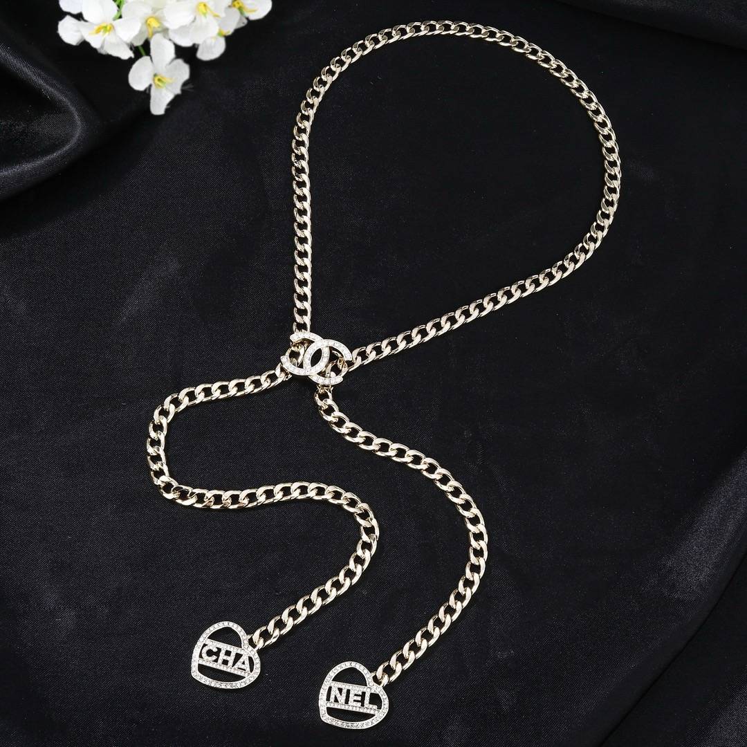 CHANEL シャネル レディース ネックレス CCロゴ チェーンモチーフ ブランドネックレス ゴールド