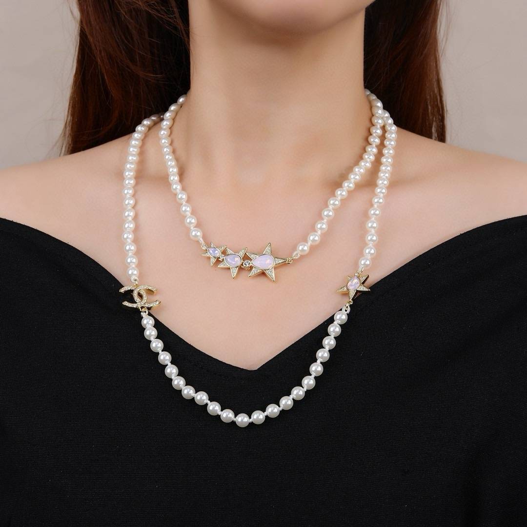 CHANEL シャネル レディース ネックレス ココマーク ダブルチェーン ブランドネックレス ゴールド