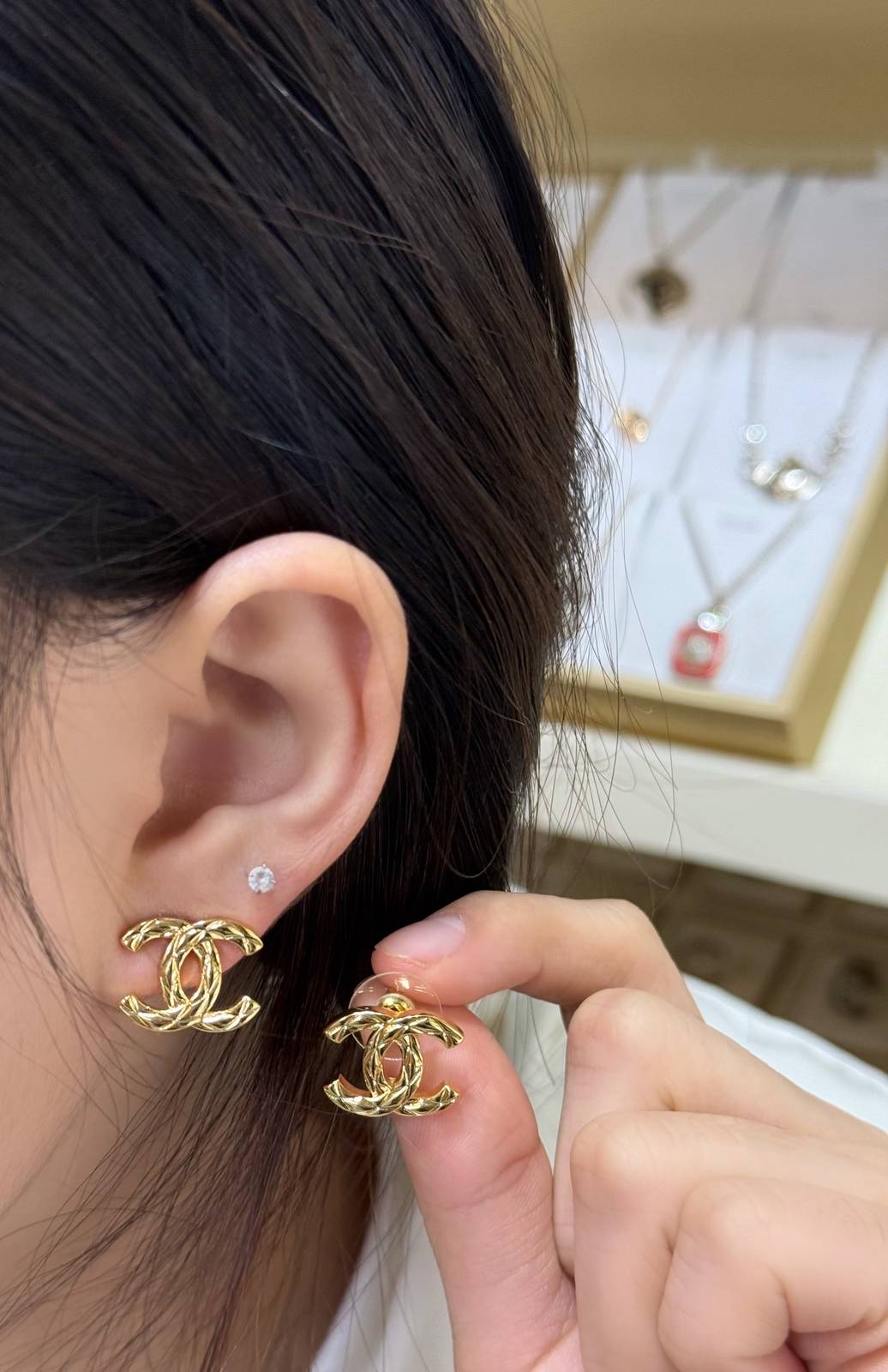 CHANEL シャネル レディース ピアス CCロゴ ブランドピアス 上品なアクセサリー ゴールド - 画像 8