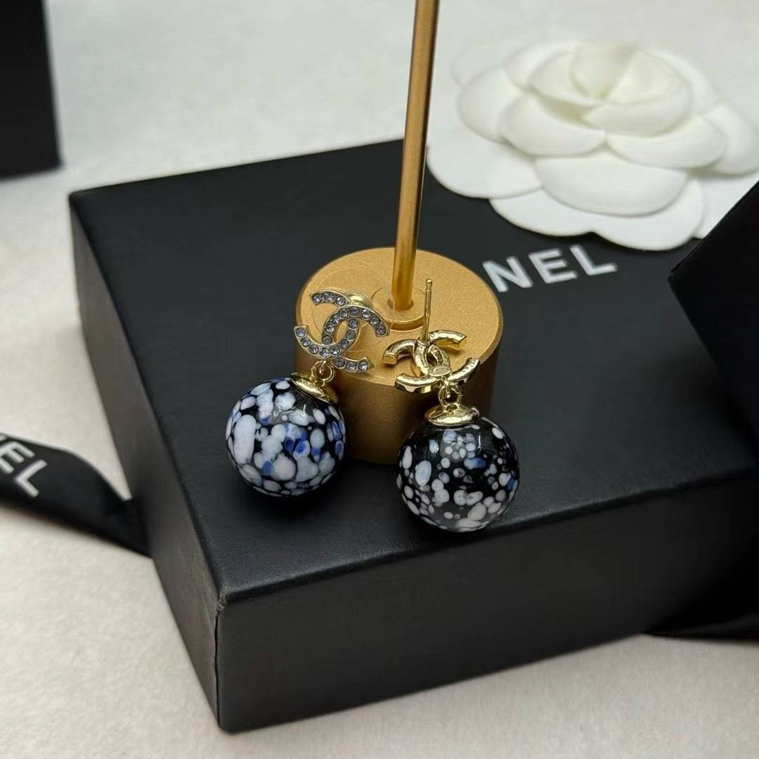 CHANEL シャネル レディース ピアス ダブルC チェーンモチーフ ブランドピアス ココマーク アクセサリー ブラック - 画像 4