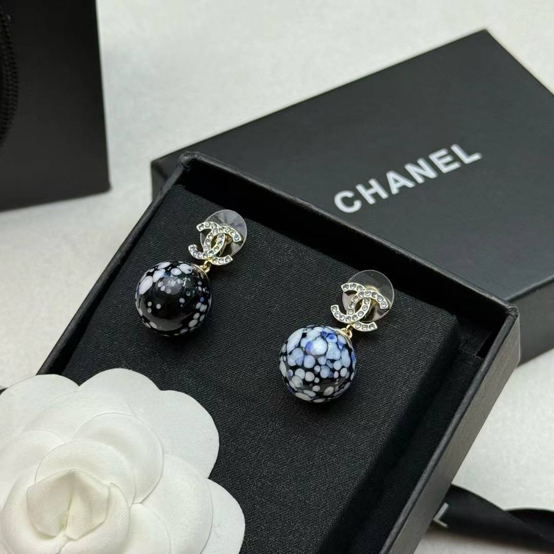 CHANEL シャネル レディース ピアス ダブルC チェーンモチーフ ブランドピアス ココマーク アクセサリー ブラック - 画像 6