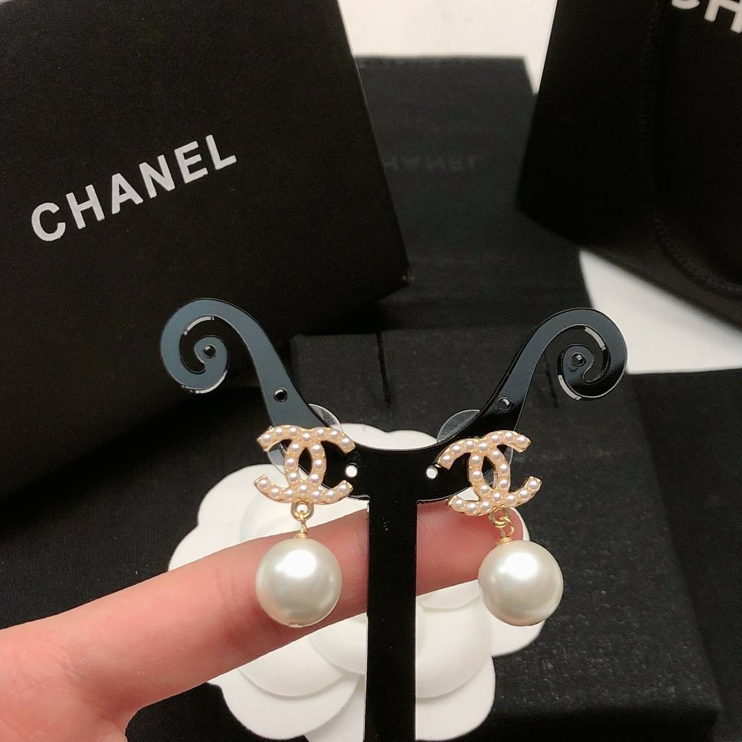 CHANEL シャネル レディース ピアス CCロゴ パール チェーンモチーフ ブランドピアス ギフト - 画像 3