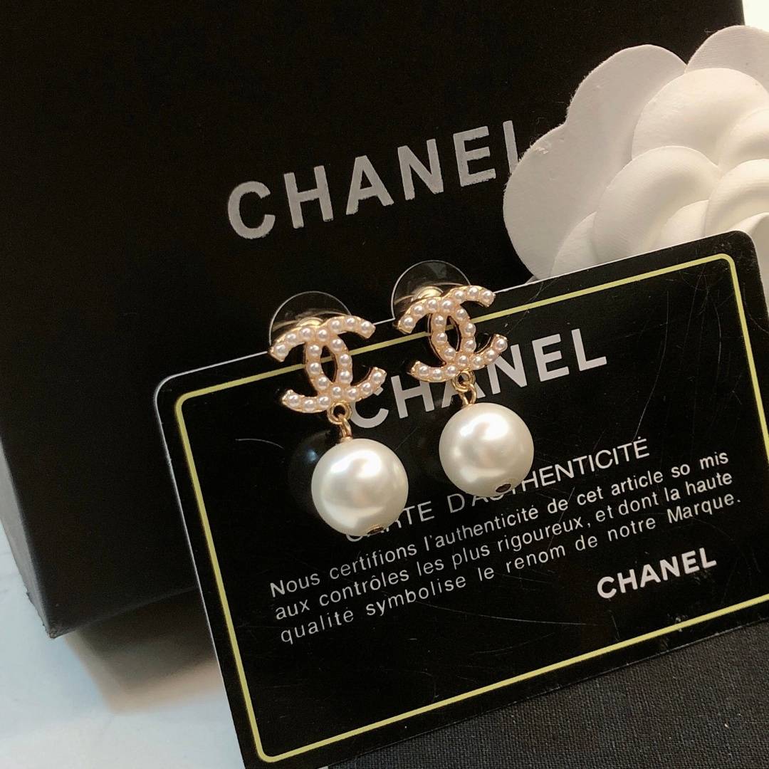 CHANEL シャネル レディース ピアス CCロゴ パール チェーンモチーフ ブランドピアス ギフト - 画像 4