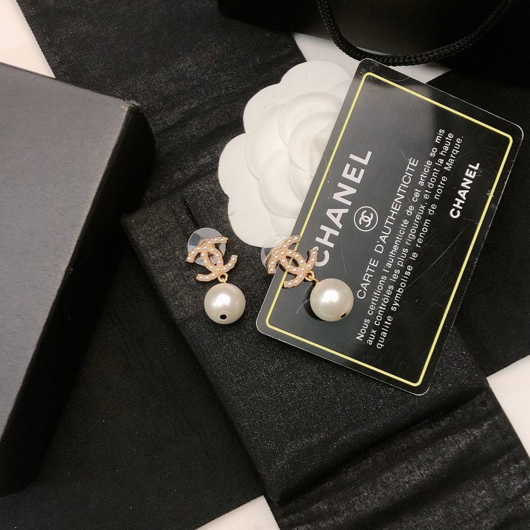 CHANEL シャネル レディース ピアス CCロゴ パール チェーンモチーフ ブランドピアス ギフト - 画像 5
