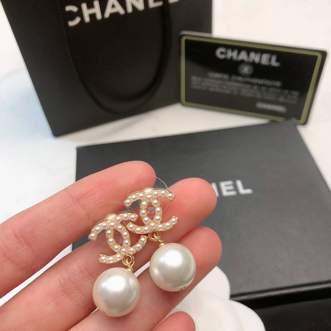 CHANEL シャネル レディース ピアス CCロゴ パール チェーンモチーフ ブランドピアス ギフト - 画像 9