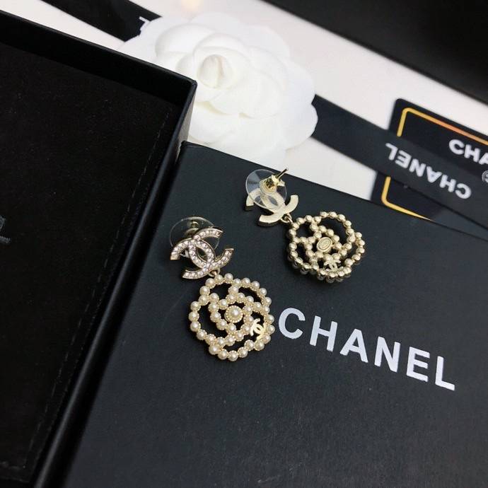 CHANEL シャネル レディース ピアス CCロゴ パール チェーンモチーフ ブランドピアス ギフト - 画像 2