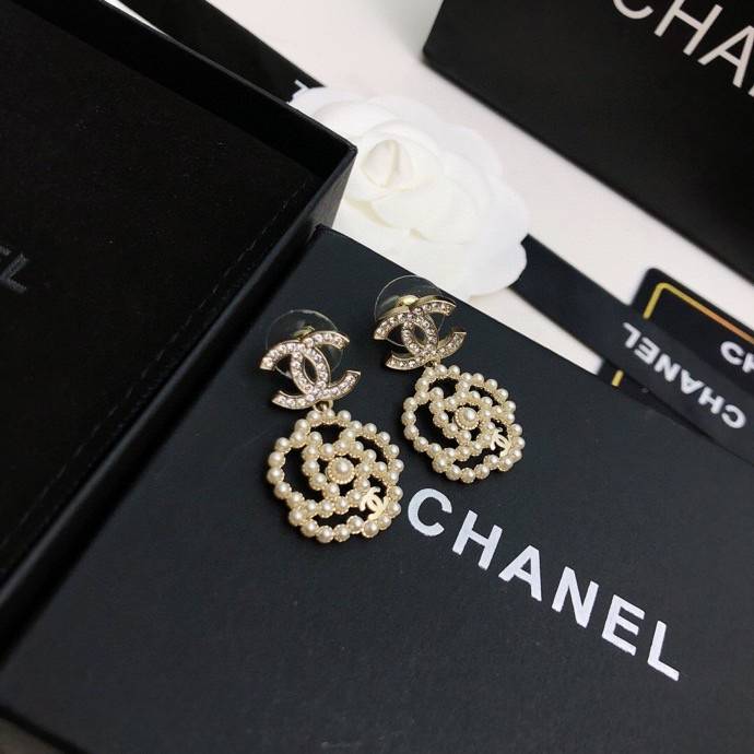 CHANEL シャネル レディース ピアス CCロゴ パール チェーンモチーフ ブランドピアス ギフト - 画像 3