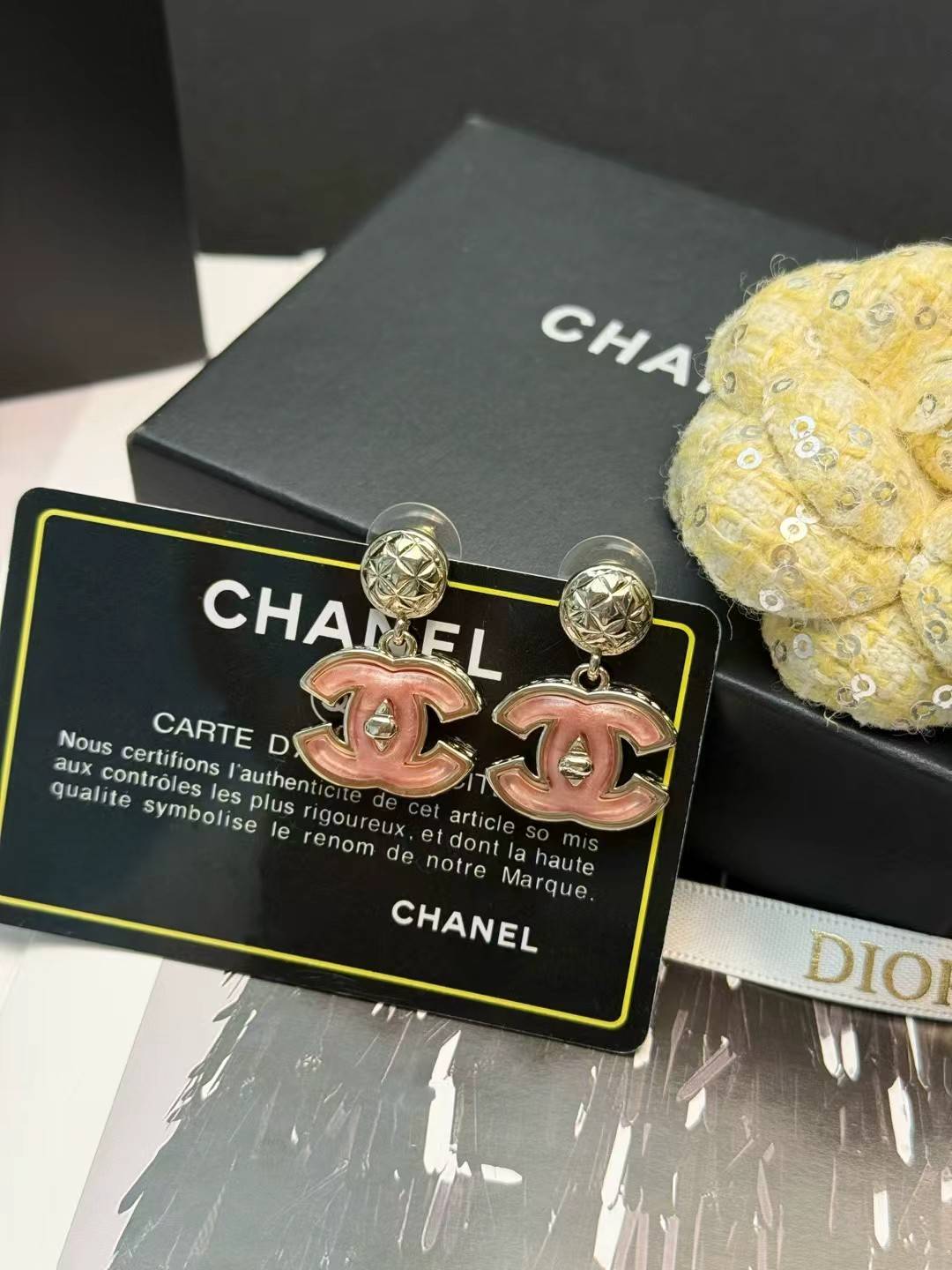 CHANEL シャネル レディース ピアス CCロゴ パール ブランドピアス ギフト ピンク - 画像 6