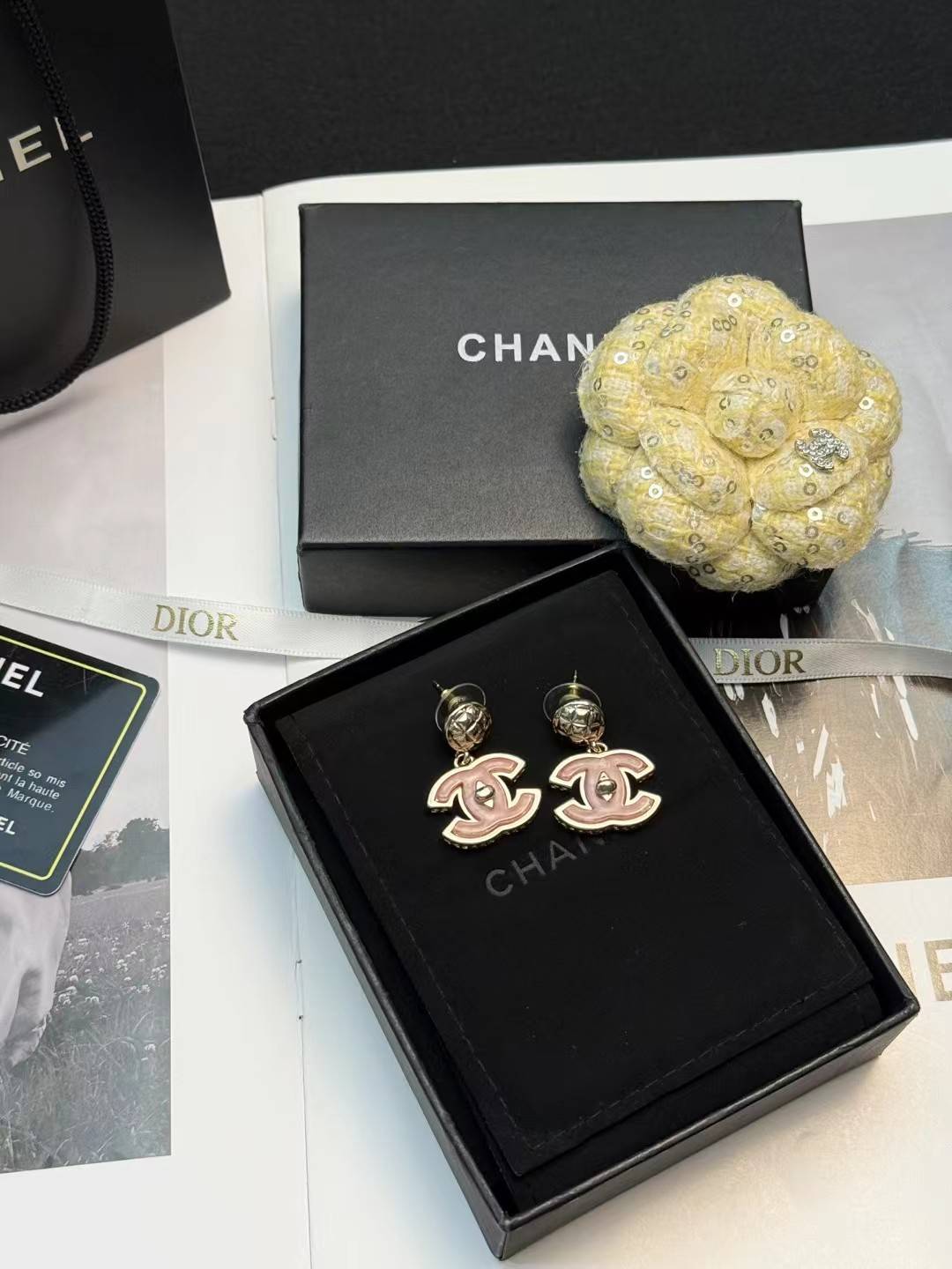 CHANEL シャネル レディース ピアス CCロゴ パール ブランドピアス ギフト ピンク - 画像 7