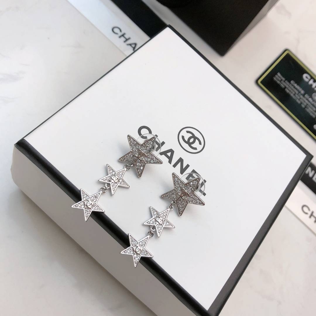 CHANEL シャネル レディース ピアス 星型 ブランドピアス ブランドアクセサリー ホワイト - 画像 4