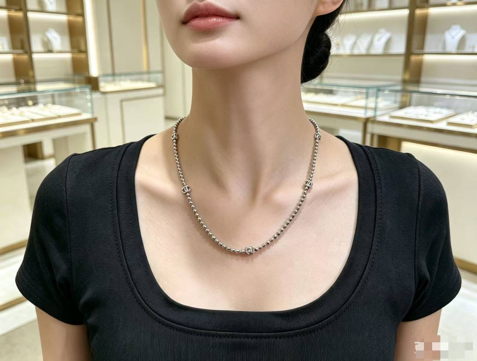 CHANEL シャネル レディース ネックレス CCロゴ ブランドネックレス 上品なアクセサリー シルバー