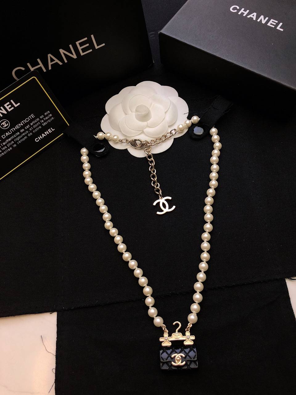 CHANEL シャネル レディース ネックレス ブランドネックレス ブローチ プレゼント ブラック - 画像 9