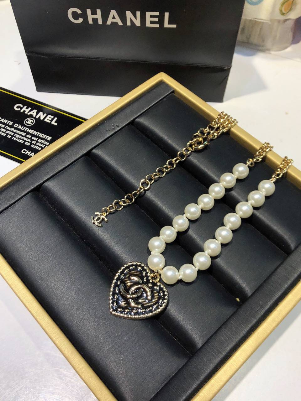 CHANEL シャネル レディース ネックレス ロゴプレート ブランドネックレス ゴールド
