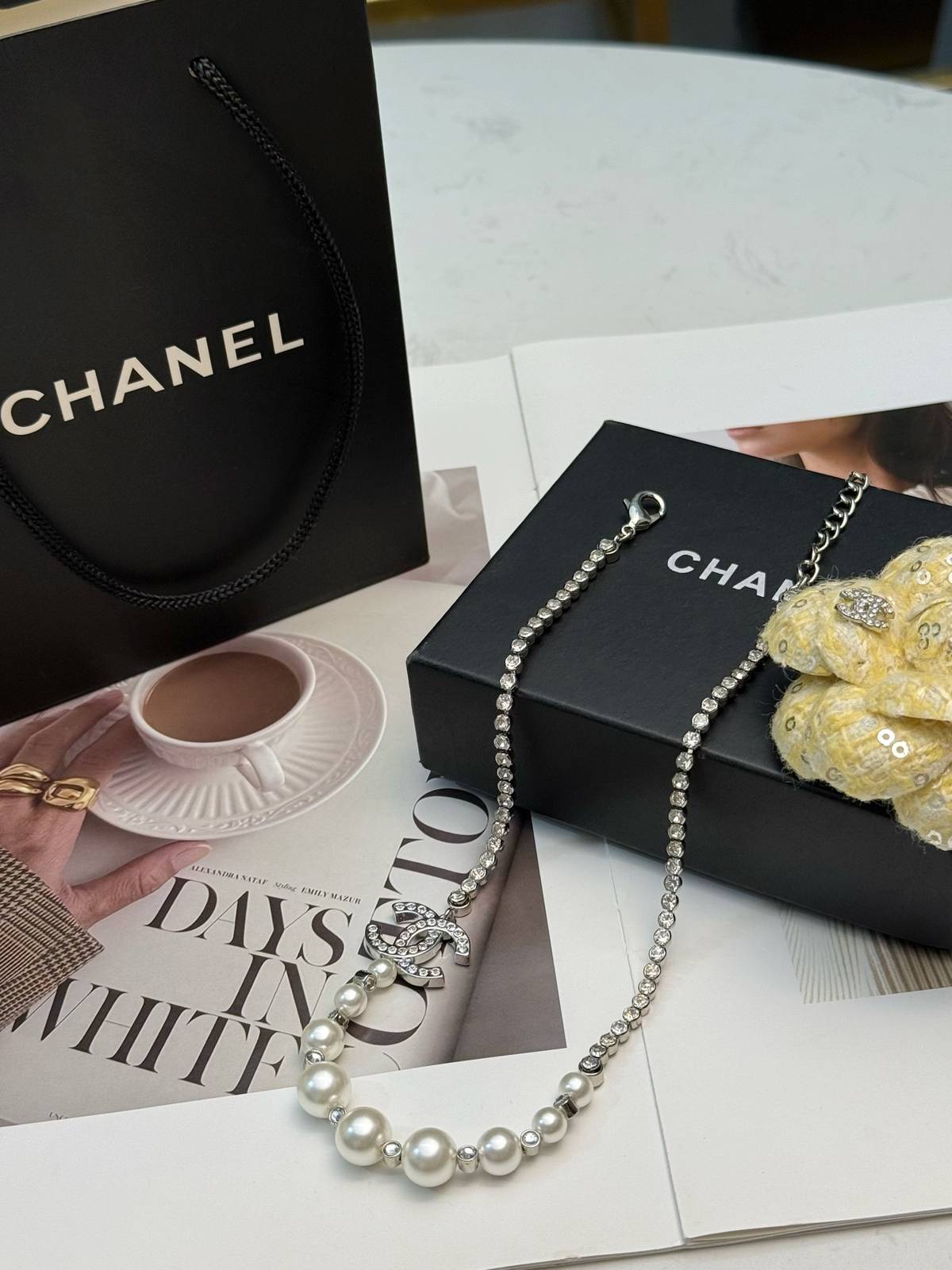 CHANEL シャネル レディース ネックレス CCロゴ パール ブランドネックレス シルバー - 画像 2