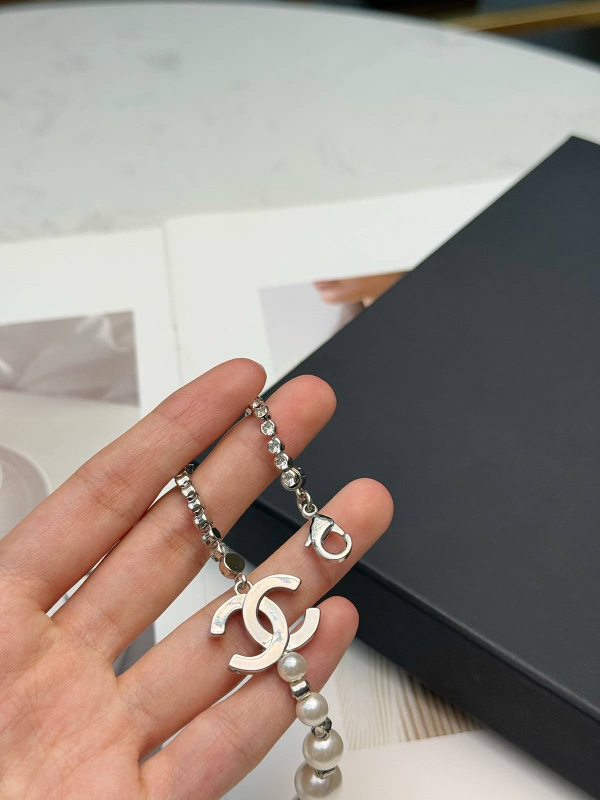 CHANEL シャネル レディース ネックレス CCロゴ パール ブランドネックレス シルバー - 画像 3