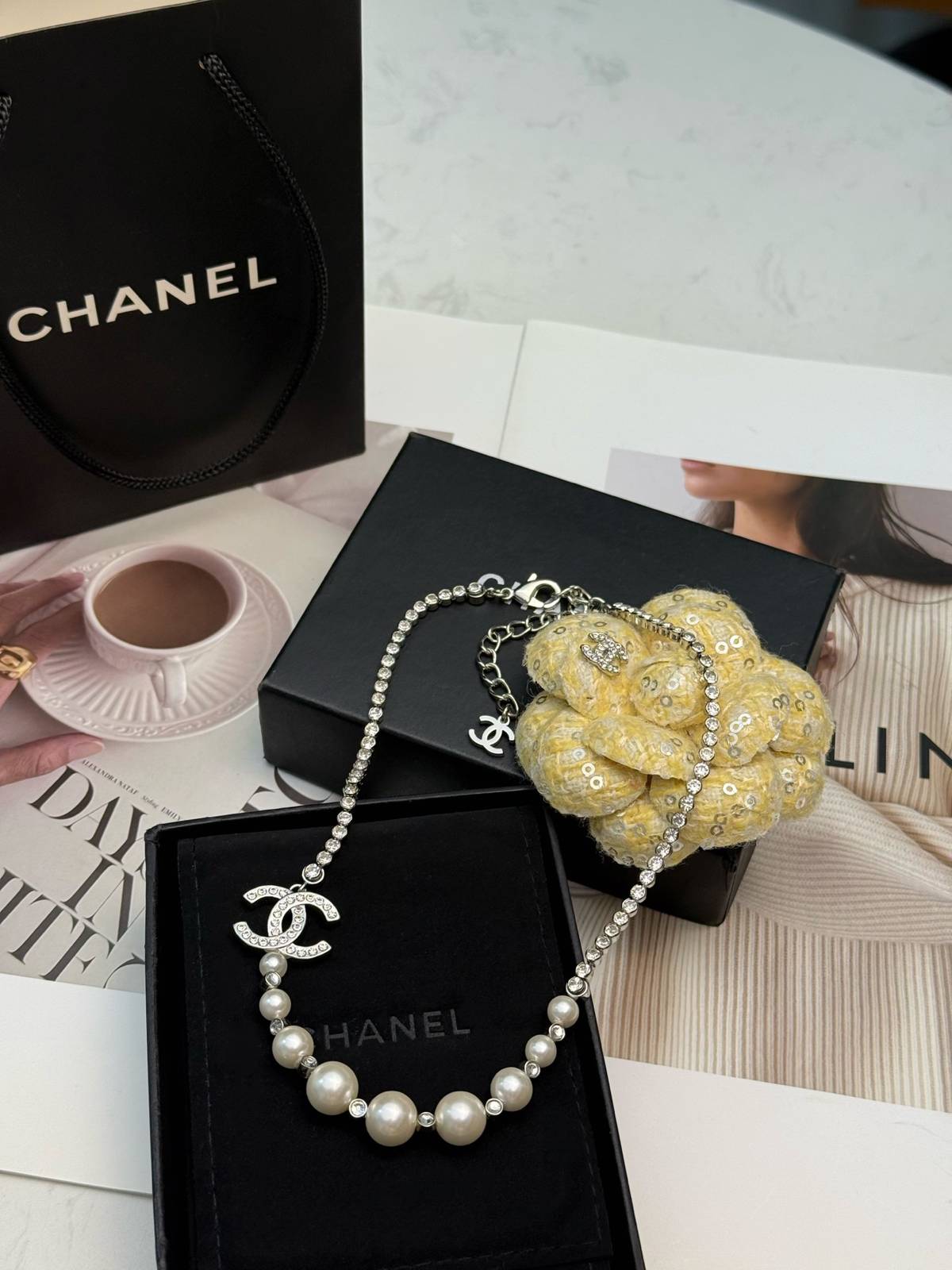 CHANEL シャネル レディース ネックレス CCロゴ パール ブランドネックレス シルバー - 画像 4
