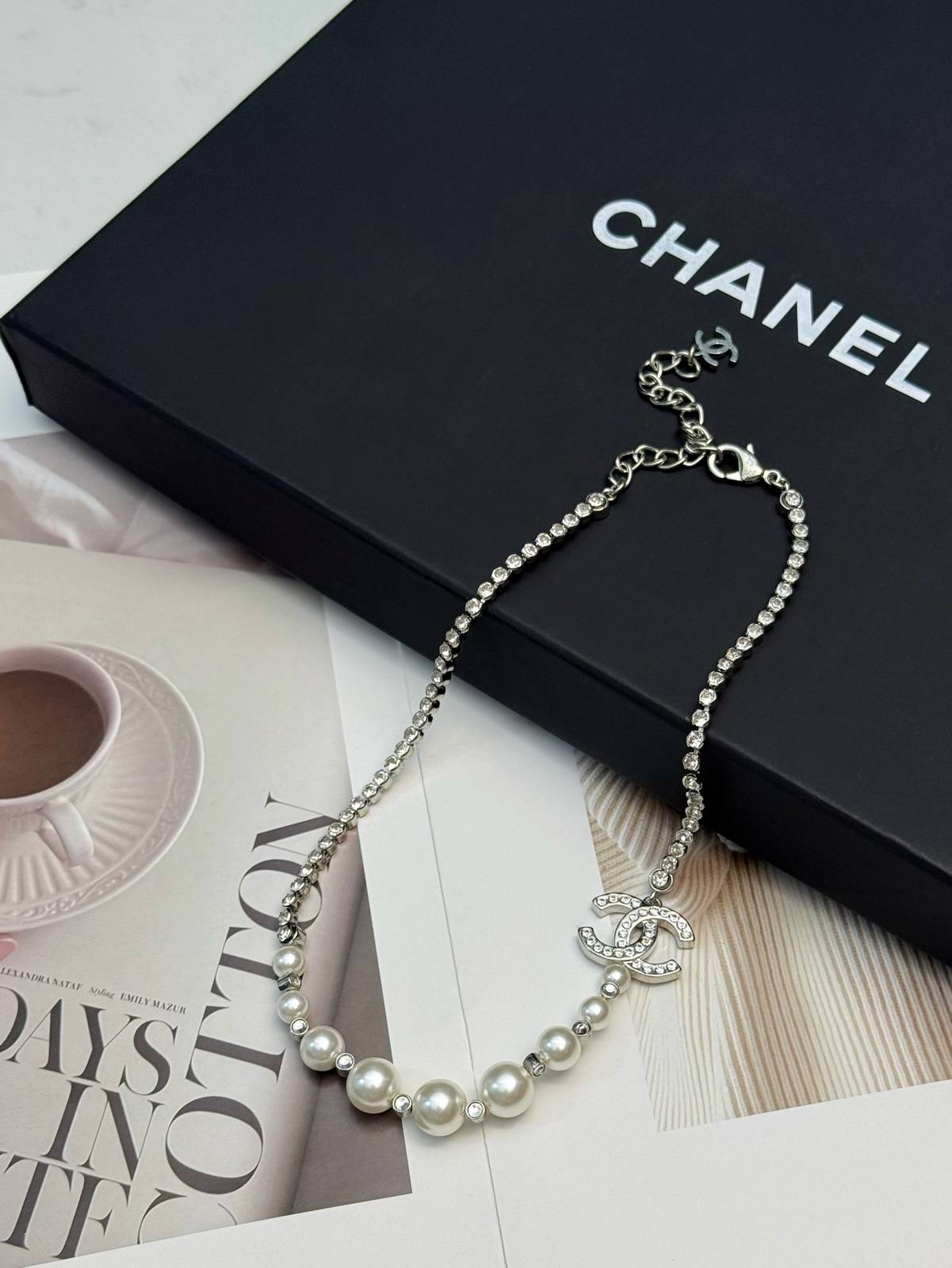 CHANEL シャネル レディース ネックレス CCロゴ パール ブランドネックレス シルバー - 画像 6