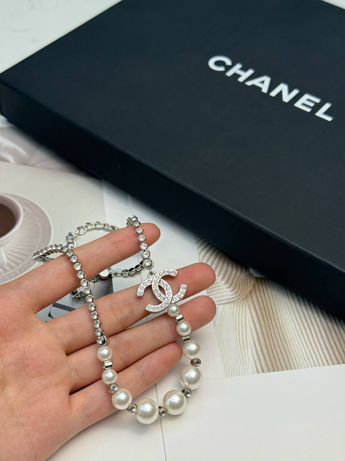 CHANEL シャネル レディース ネックレス CCロゴ パール ブランドネックレス シルバー - 画像 7