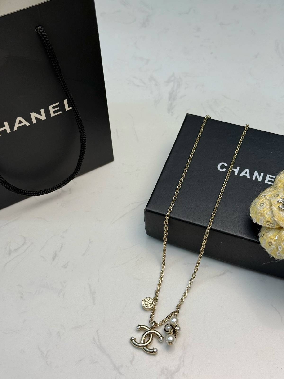 CHANEL シャネル レディース ネックレス CCロゴ チェーンモチーフ ブランドネックレス ブランドジュエリー ゴールド - 画像 3