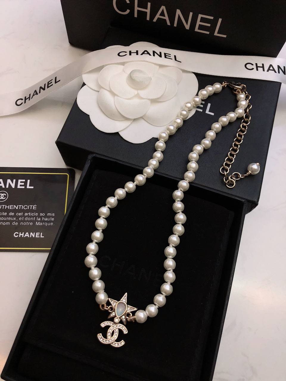 CHANEL シャネル レディース ネックレス パール チェーンモチーフ ココマーク ネックレス 上品なアクセサリー