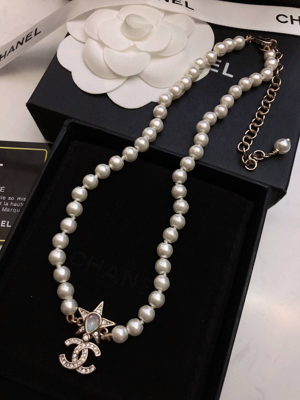 CHANEL シャネル レディース ネックレス パール チェーンモチーフ ココマーク ネックレス 上品なアクセサリー - 画像 4