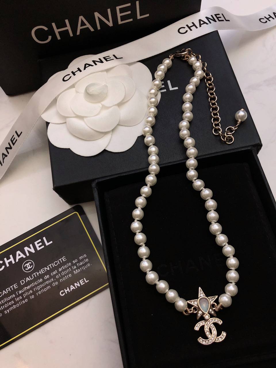 CHANEL シャネル レディース ネックレス パール チェーンモチーフ ココマーク ネックレス 上品なアクセサリー - 画像 9
