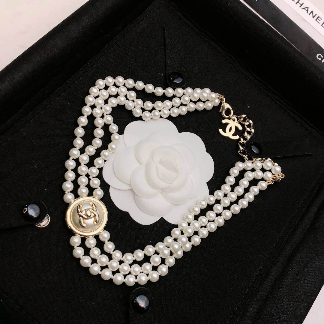 CHANEL シャネル レディース ネックレス CCロゴ パール チェーンモチーフ ブランドネックレス 上品なアクセサリー - 画像 4