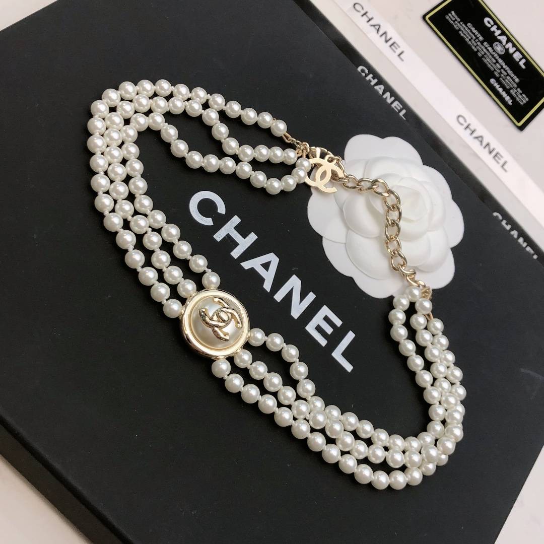 CHANEL シャネル レディース ネックレス CCロゴ パール チェーンモチーフ ブランドネックレス 上品なアクセサリー - 画像 7