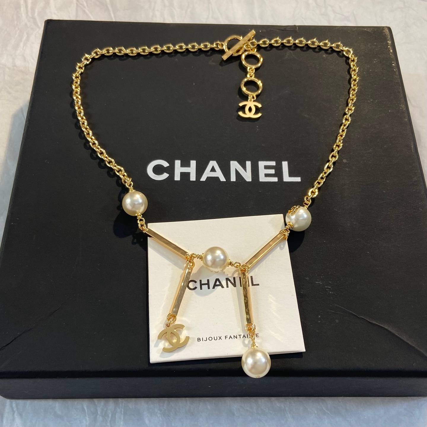 CHANEL シャネル レディース ネックレス CCロゴ パール ブランドネックレス 上品なアクセサリー ゴールド