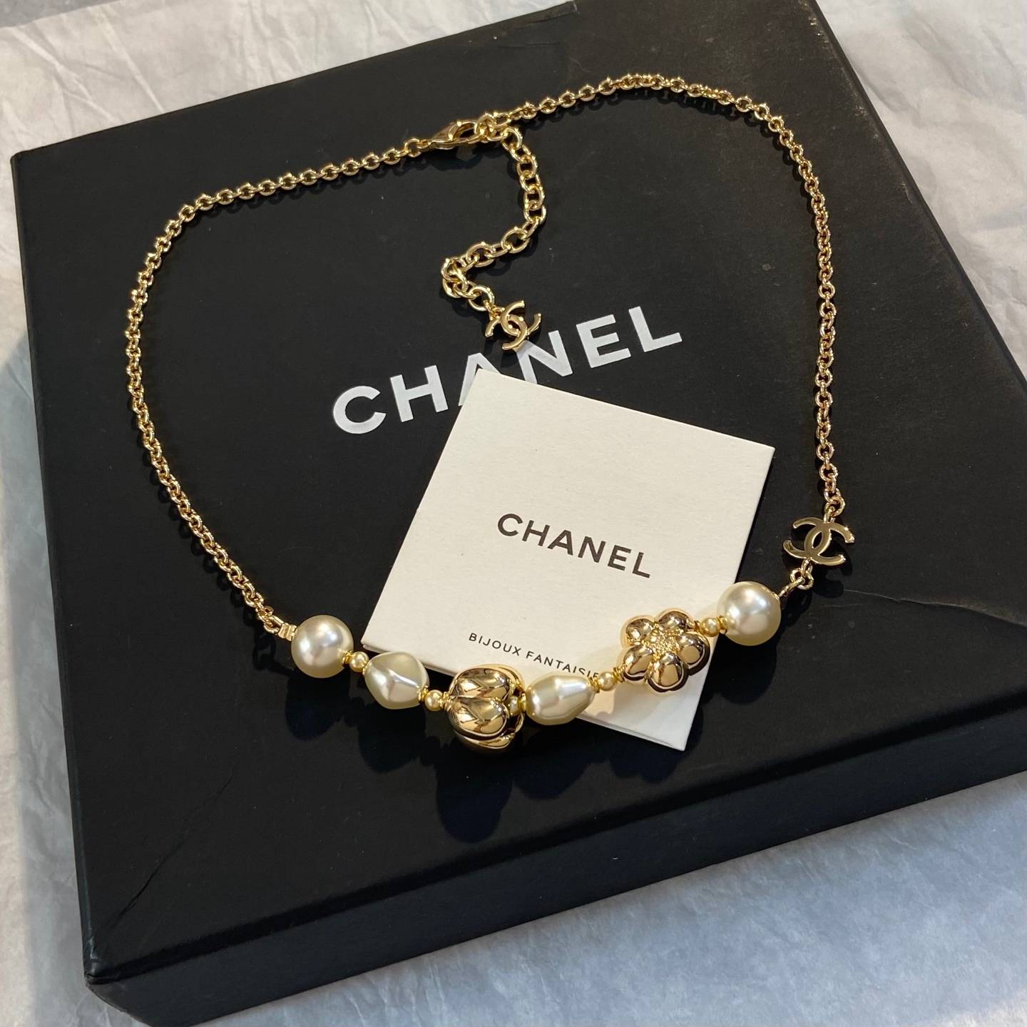 CHANEL シャネル レディース ネックレス CCロゴ パール チェーンモチーフ ブランドネックレス ブランドジュエリー ゴールド - 画像 5