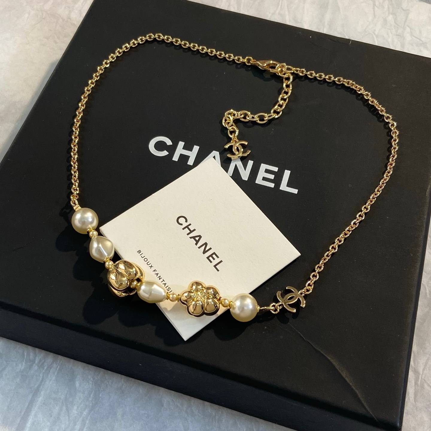 CHANEL シャネル レディース ネックレス CCロゴ パール チェーンモチーフ ブランドネックレス ブランドジュエリー ゴールド - 画像 6