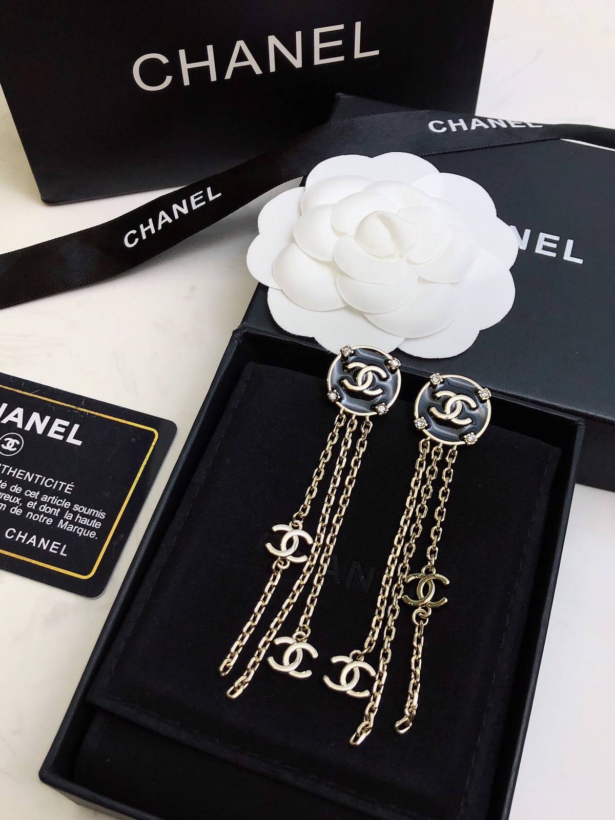 CHANEL シャネル レディース ピアス ブローチ フラワーモチーフ ブランドピアス ギフト ホワイト - 画像 2