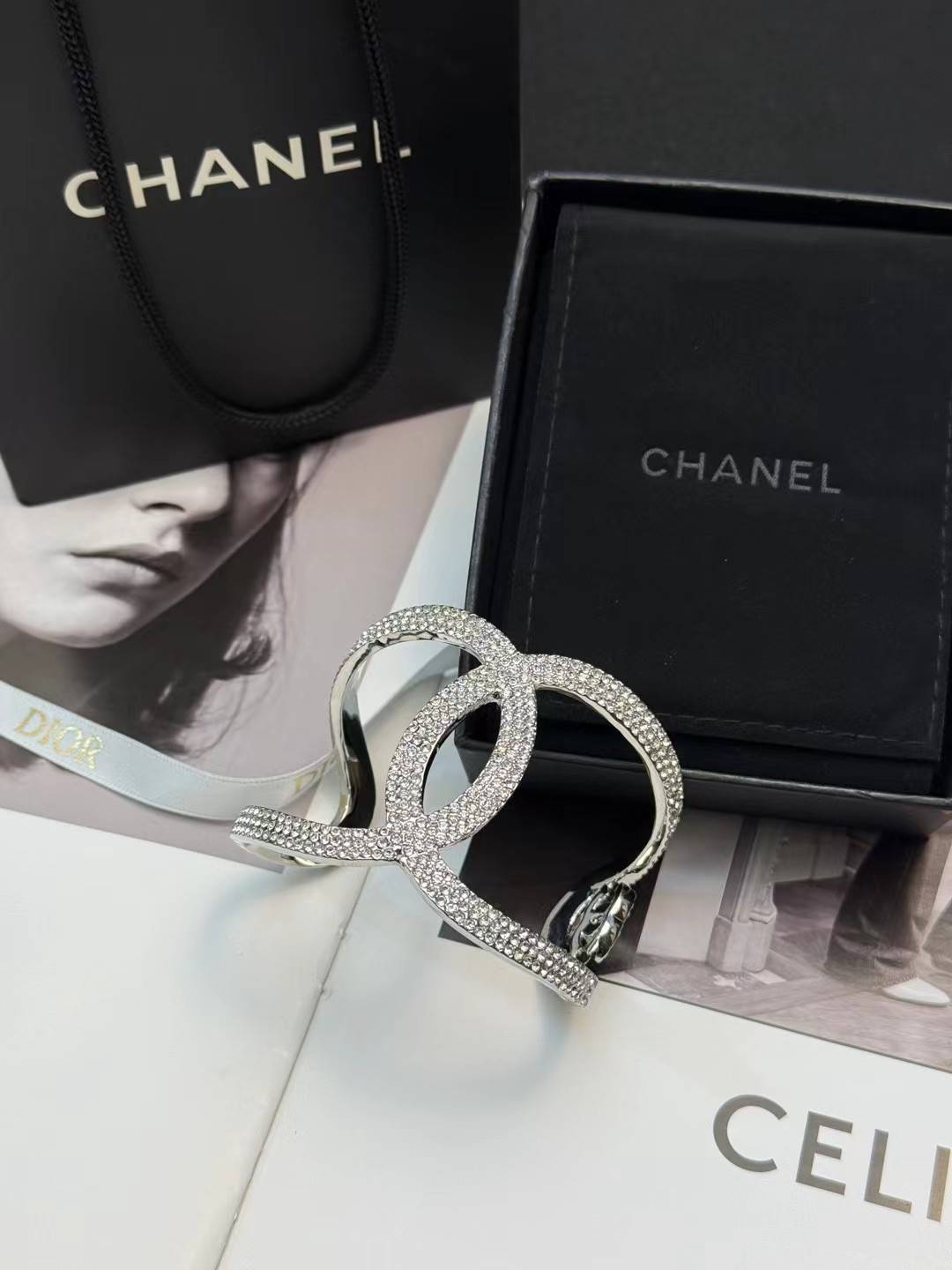 CHANEL シャネル レディース ブレスレット CCロゴ ダブルC ブランドブレスレット シルバー - 画像 2