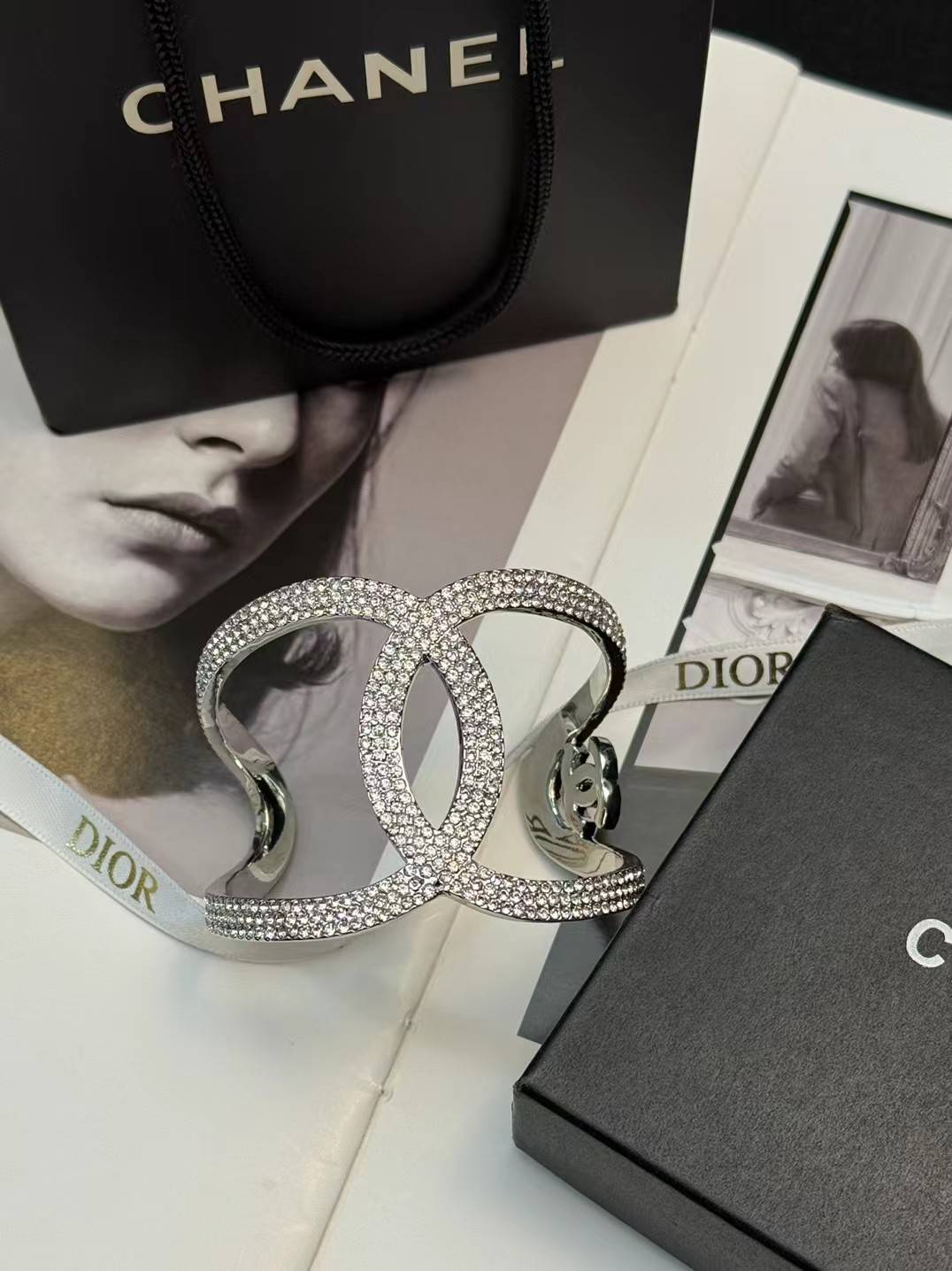 CHANEL シャネル レディース ブレスレット CCロゴ ダブルC ブランドブレスレット シルバー - 画像 3