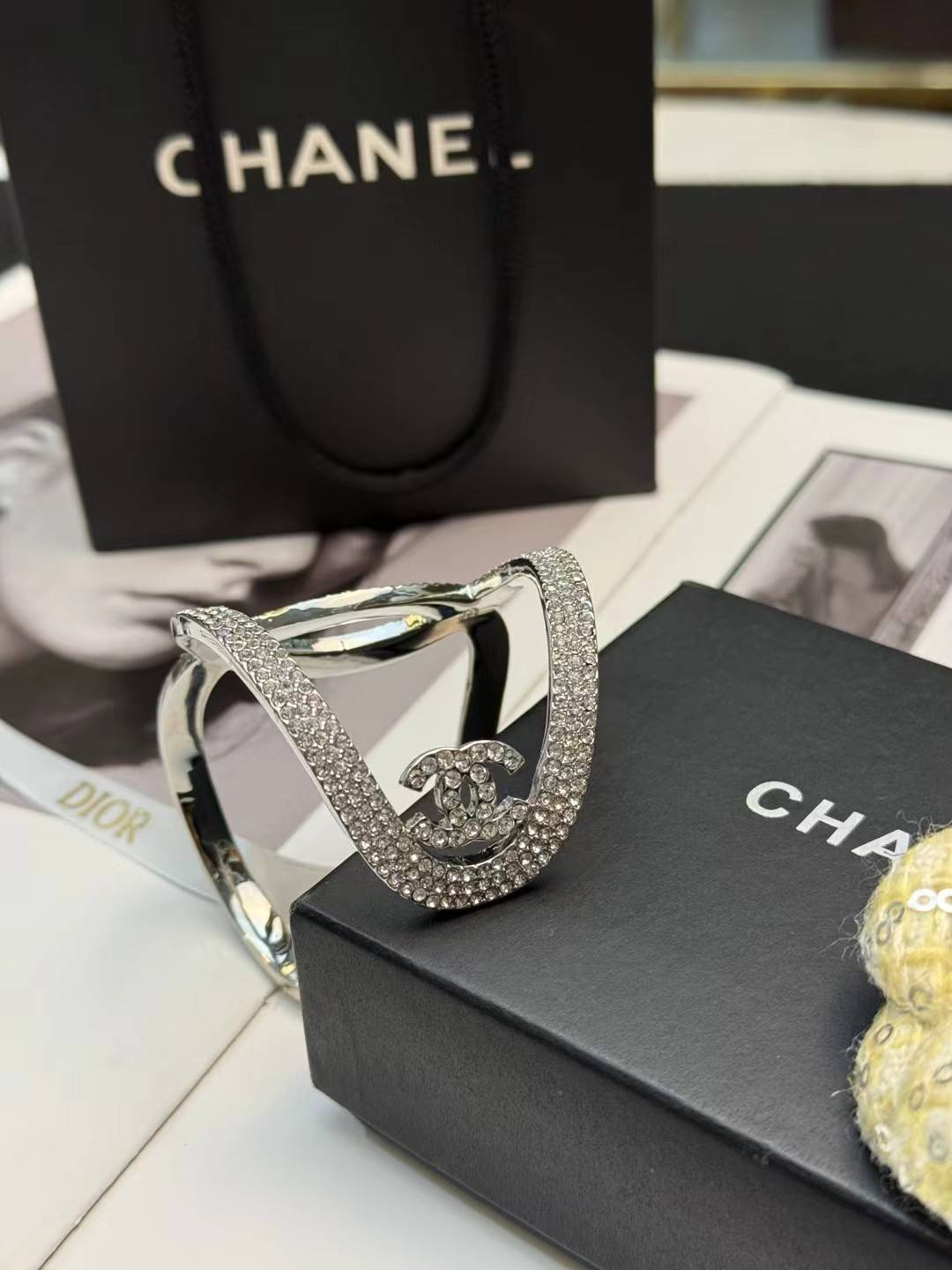 CHANEL シャネル レディース ブレスレット CCロゴ ダブルC ブランドブレスレット シルバー - 画像 7