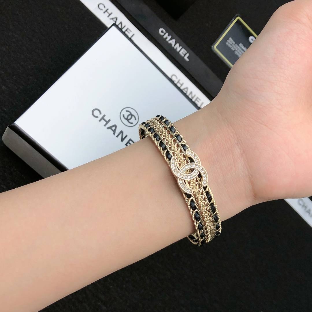 CHANEL シャネル レディース ブレスレット ロゴプレート チェーンモチーフ ブランドブレスレット ゴールド - 画像 5