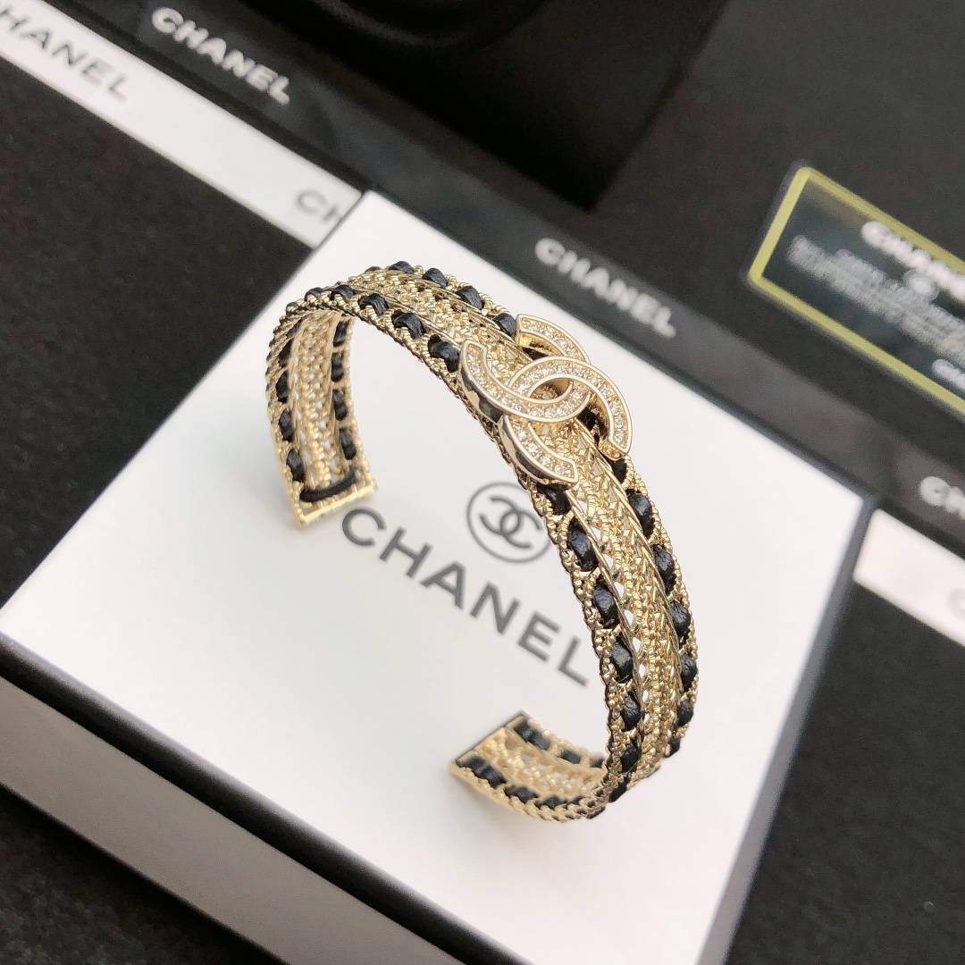 CHANEL シャネル レディース ブレスレット ロゴプレート チェーンモチーフ ブランドブレスレット ゴールド - 画像 6