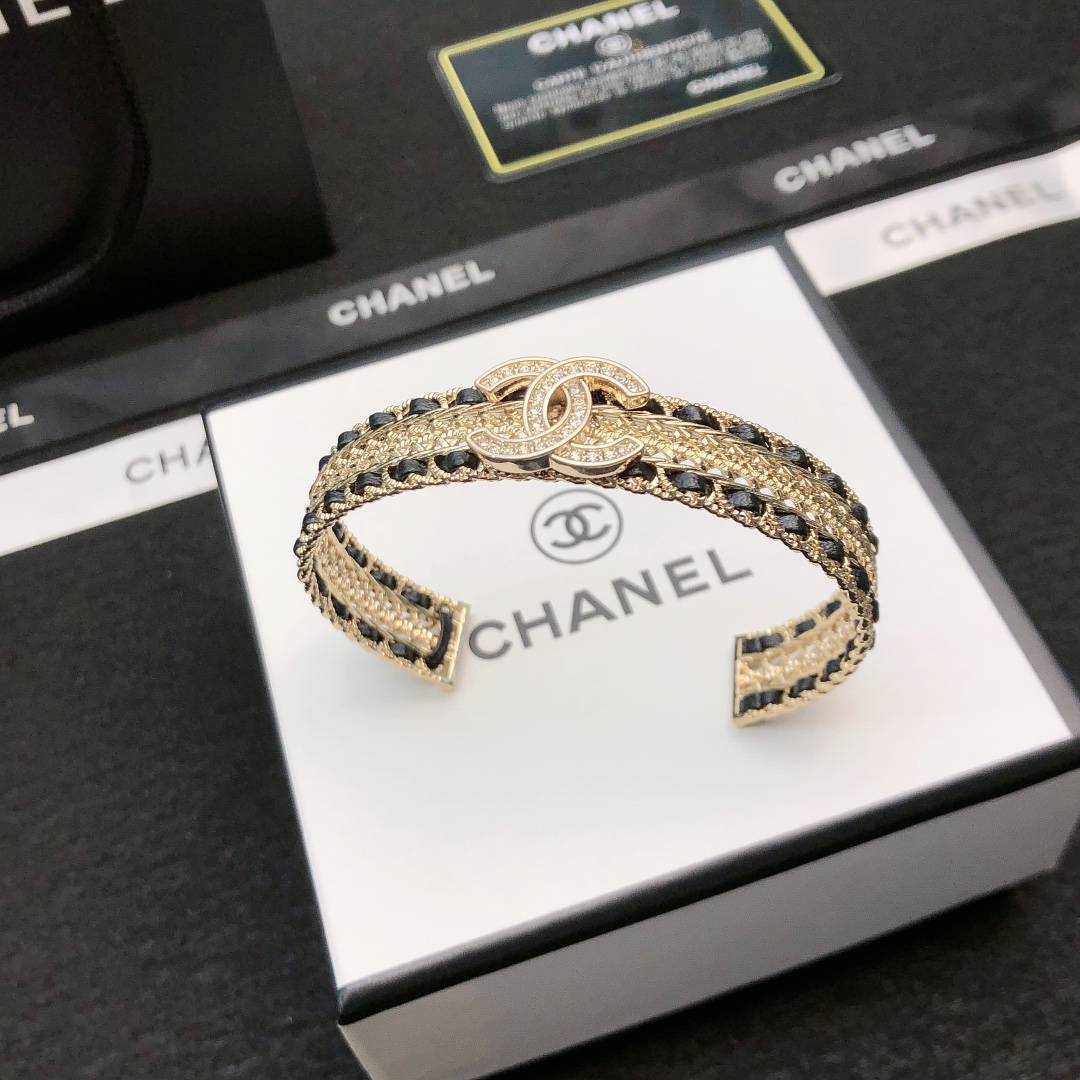 CHANEL シャネル レディース ブレスレット ロゴプレート チェーンモチーフ ブランドブレスレット ゴールド - 画像 7